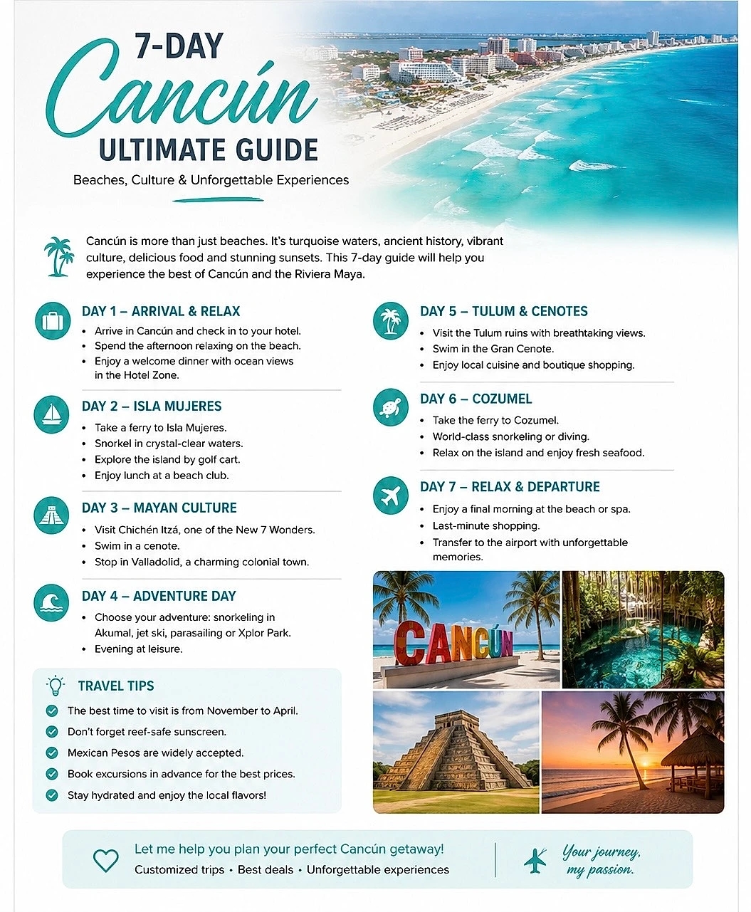 7-Day Ultimate Cancún Escape: Beaches, Mayan Wonders & Unforgettable Caribbean Experiences